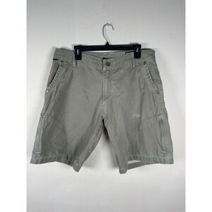 Kuhl Shorts Size 36 Grey Green Cotton Blend Ramblr Cargo Outdoors Utility Work